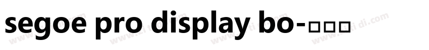 segoe pro display bo字体转换
